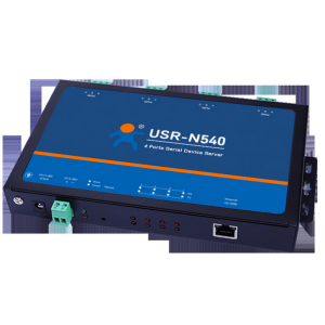 RS232/485四串口服务器转以太网 网络透传设备USR-N540-H7